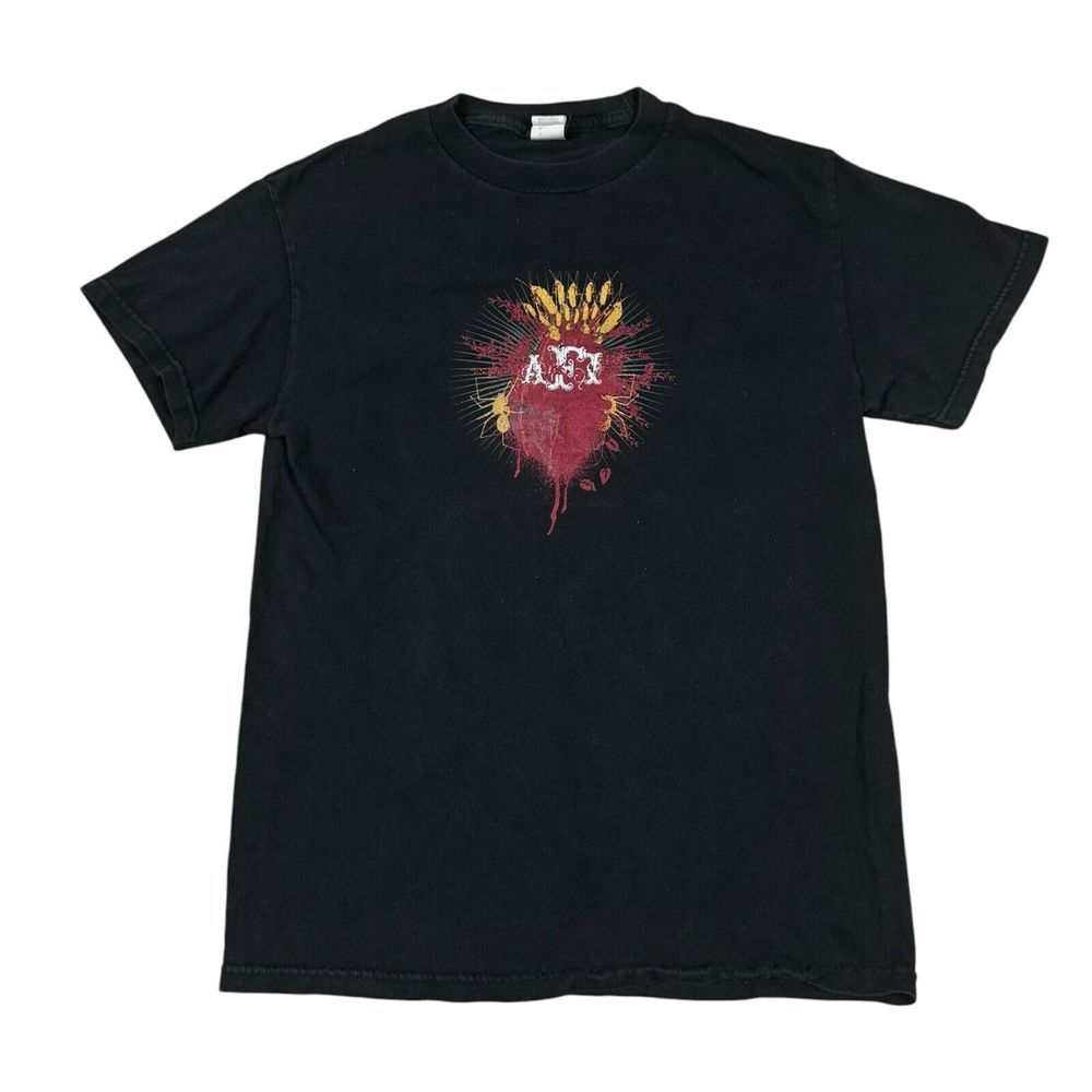 Vintage 00s‎ AFI A Fire Inside Cinder Block T Shirt Sz S Small [FLAWS]